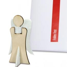 Steckfiguren Karte Filz Engel